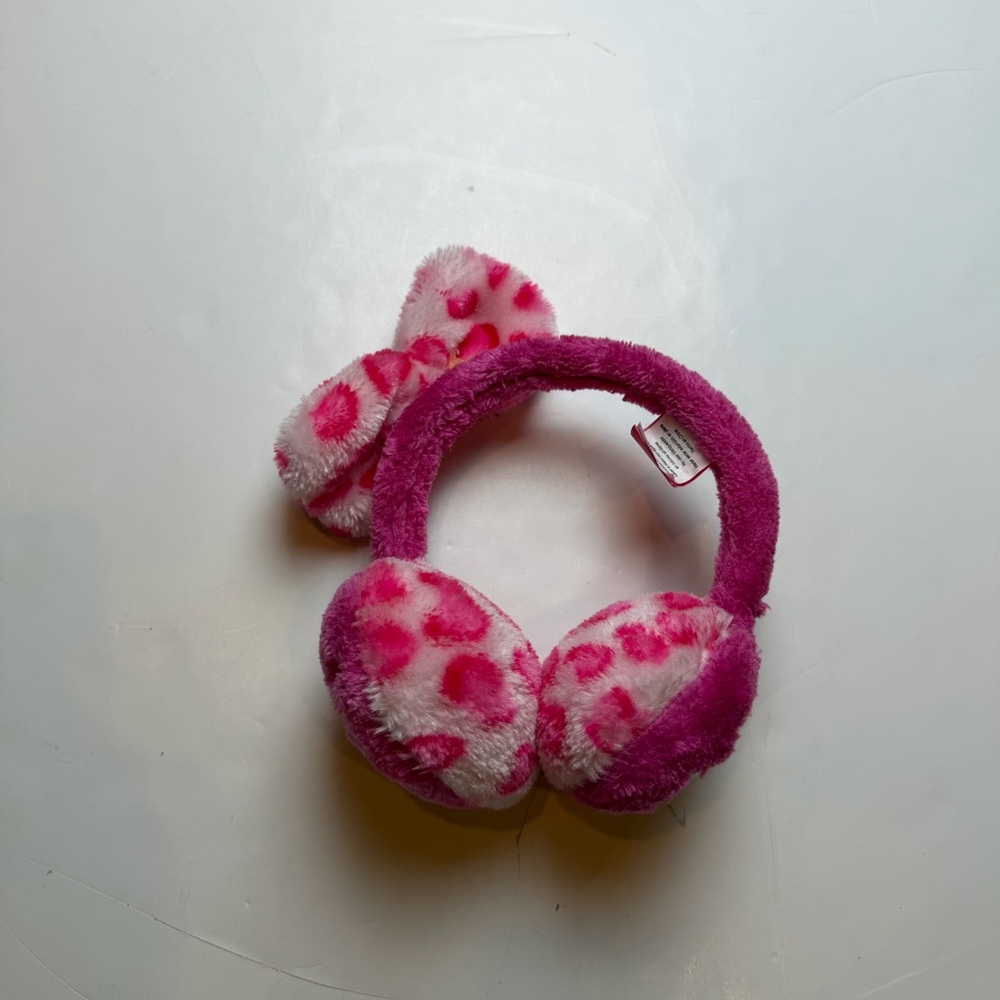 Hello Kitty Pink and White Polka Dot Kids Earmuffs
